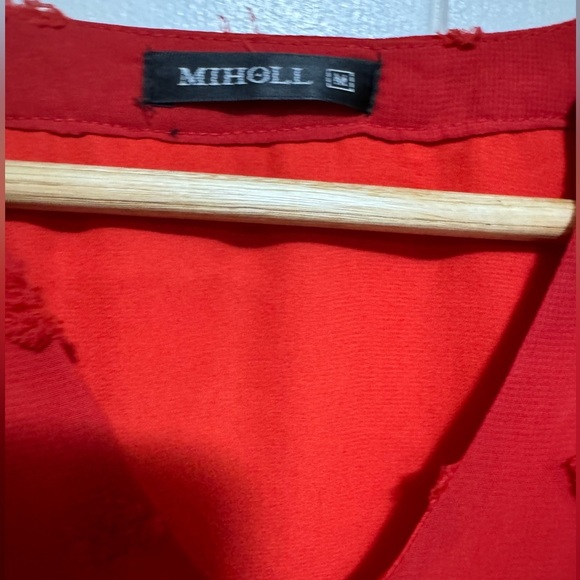 Swiss dot, red, babydoll style dress size medium - Picture 6 of 7